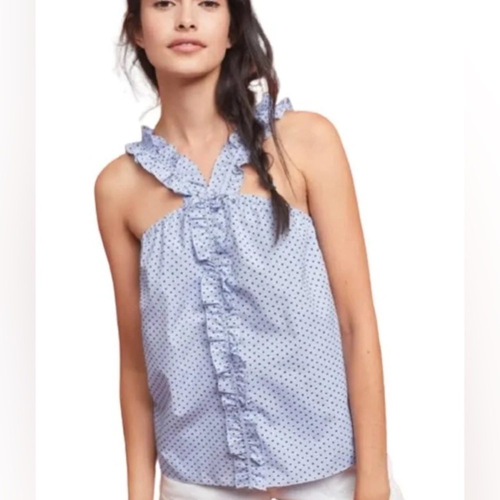 Anthropologie ~ Wavery Grey Berlin Top